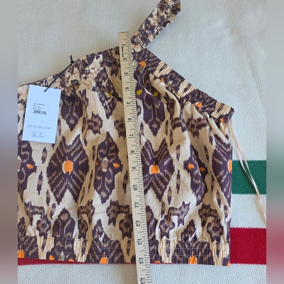 Bailey 44 One-Shoulder Aztec Print Crop Top w Elasticized Hem & Strap NWT S Med - Picture 8 of 9